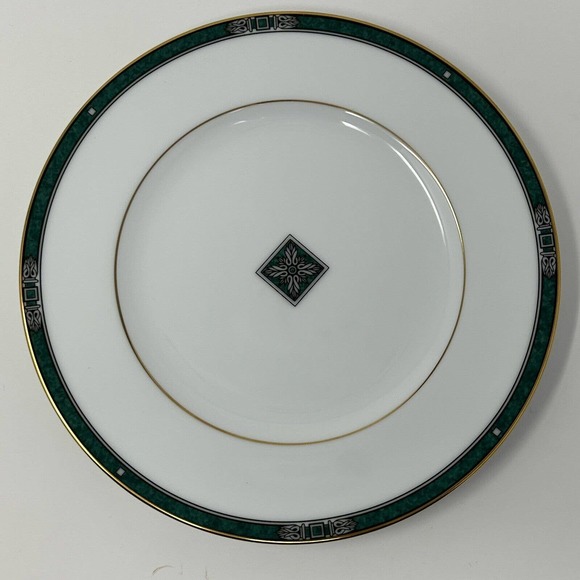 Noritake Emerald Crest 8 1/4" Salad Plate ** New w/ Sticker ** Discontinued - Picture 16 of 16